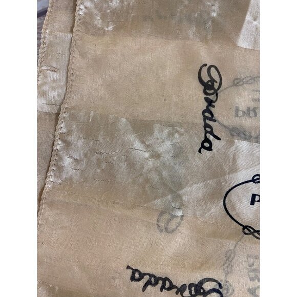 Prada Women's Gold Printed Silk Scarf - OS Please Read Description - Picture 10 of 10